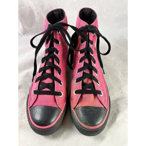 Converse All Star Chuck Taylor High Tops Pink Black Womens 6 Mens 4 Vintage 2004 - Picture 2 of 16